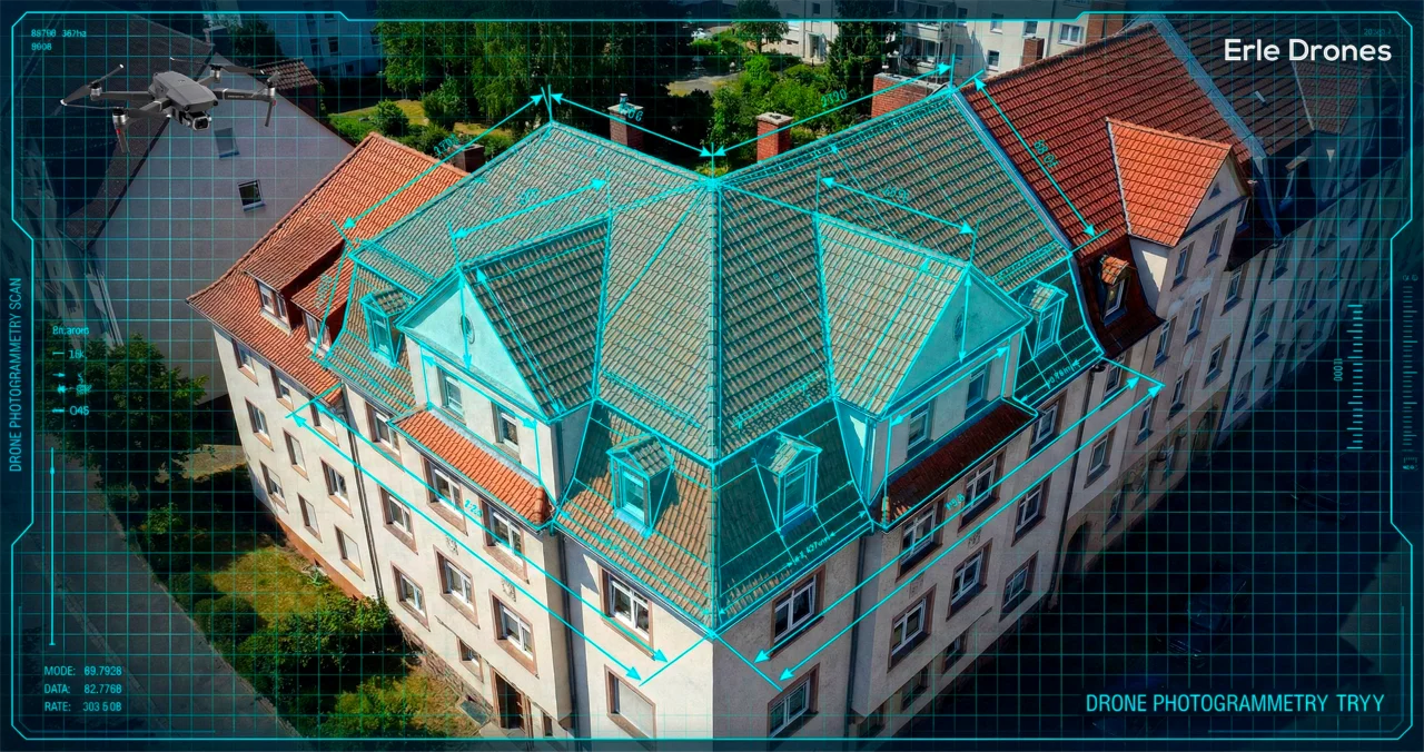 Drohne Dachinspektion 3D Aufmaß