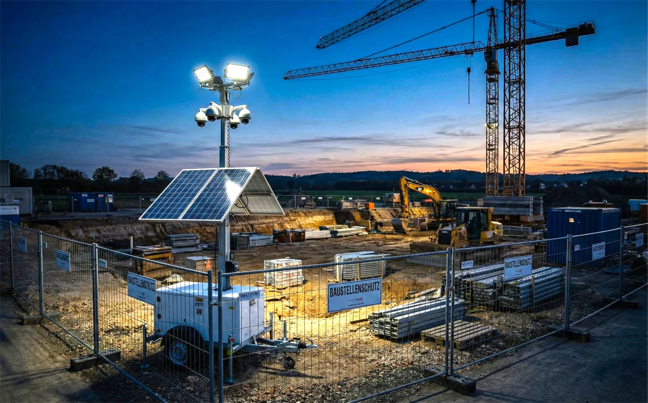 Sicherheitslösung für Baustellen – mobile Überwachung mit Solarstrom